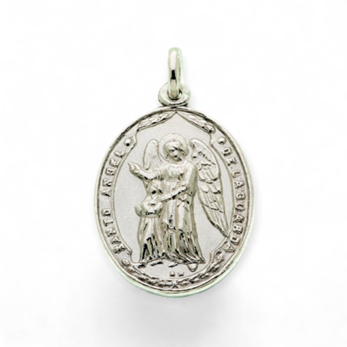 Medalla del Ángel de la Guarda en plata - 26mm