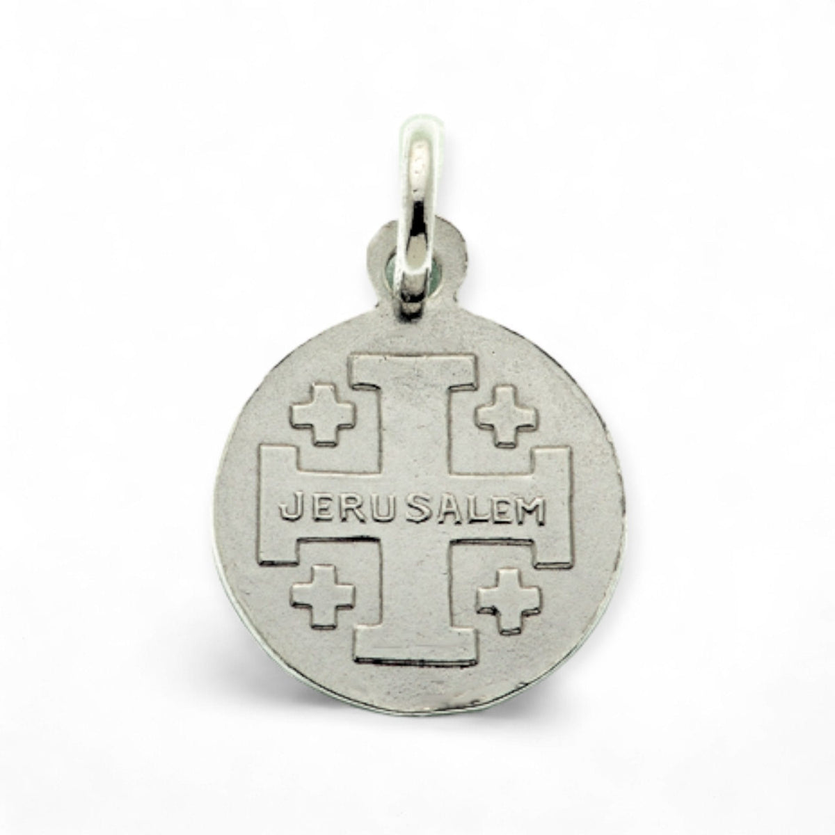 Medalla de Cristo Ecce Homo en plata - detalle