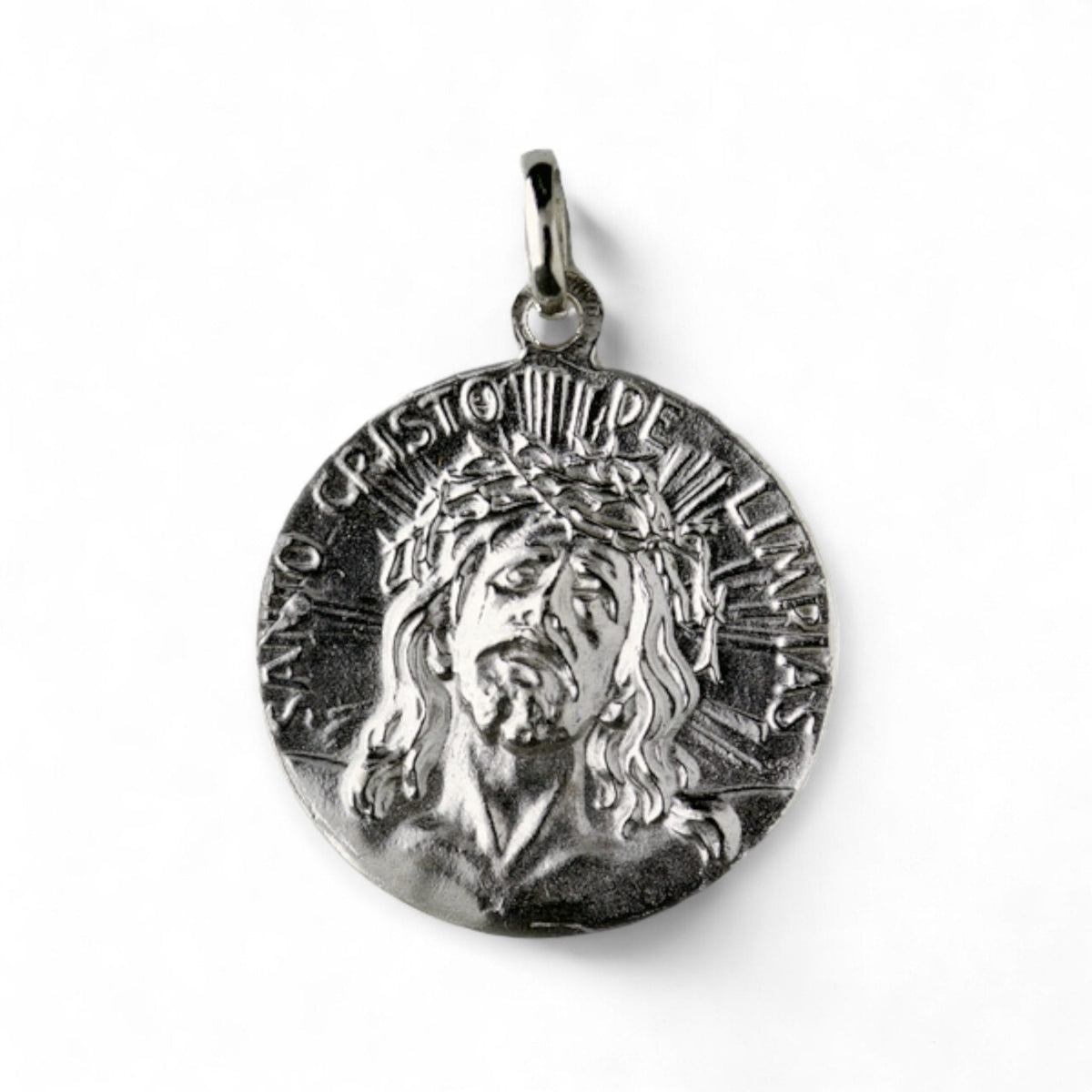Medalla de Cristo de Limpias en plata