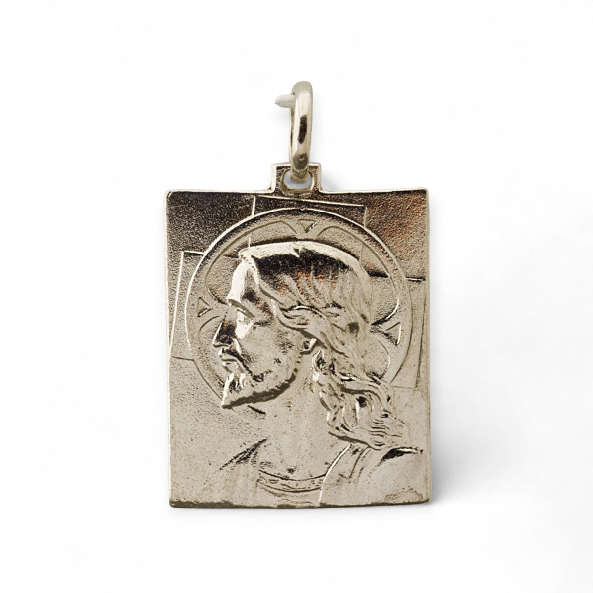 Medalla del Divino Rostro de Jesús en plata