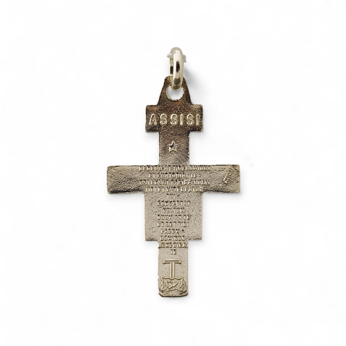 Cruz de San Damián en plata - detalle