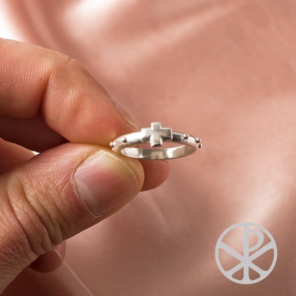 Anillo Denario con puntitos