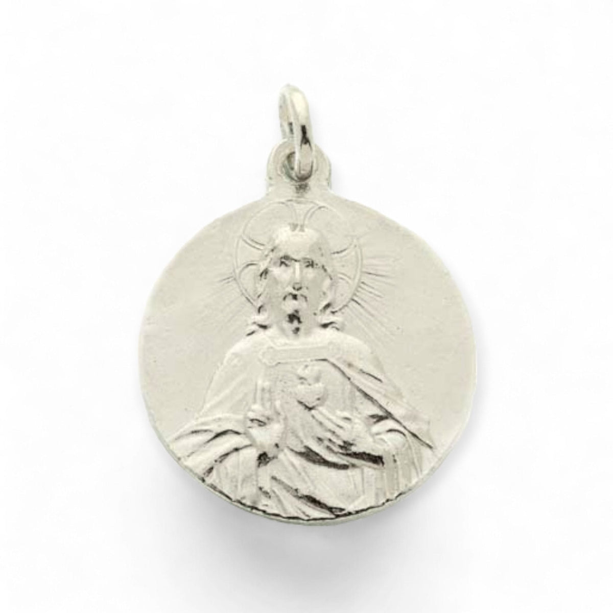 Medalla Escapulario en plata - 22mm detalle