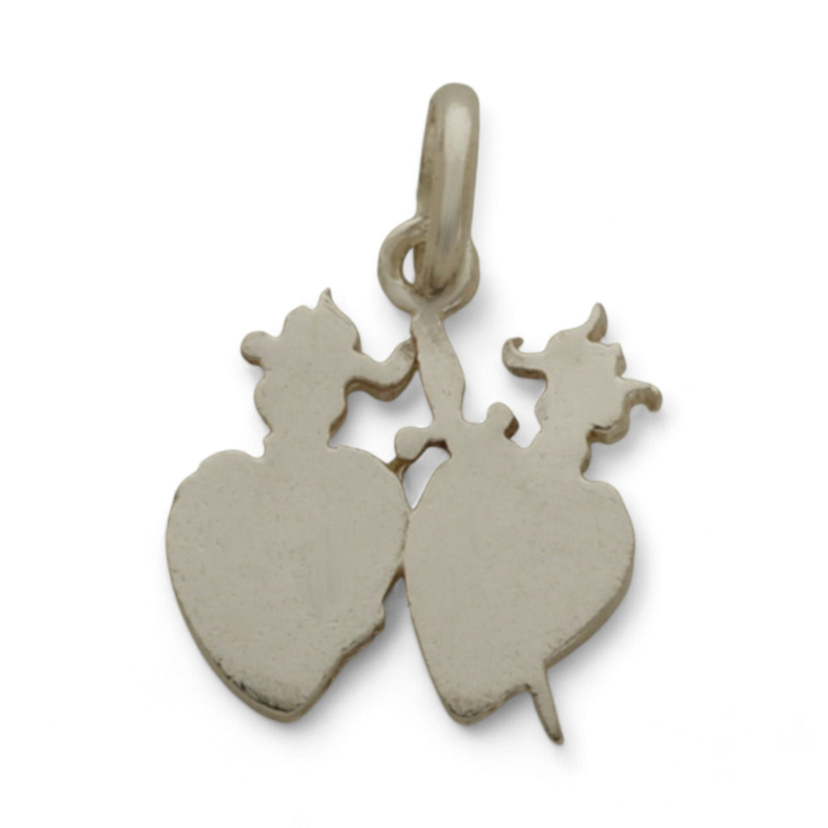Medalla Sagrados Corazones en plata - detalle