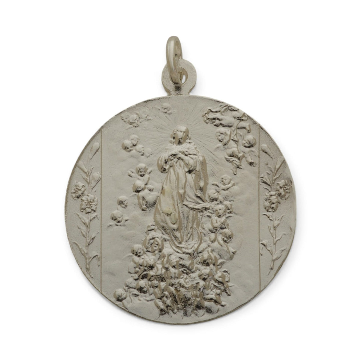 Medalla de la Virgen Inmaculada Concepción en plata - 38mm