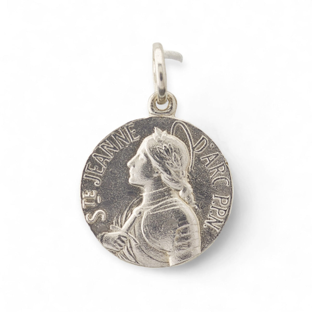Medalla de Santa Juana de Arco en plata - 19mm