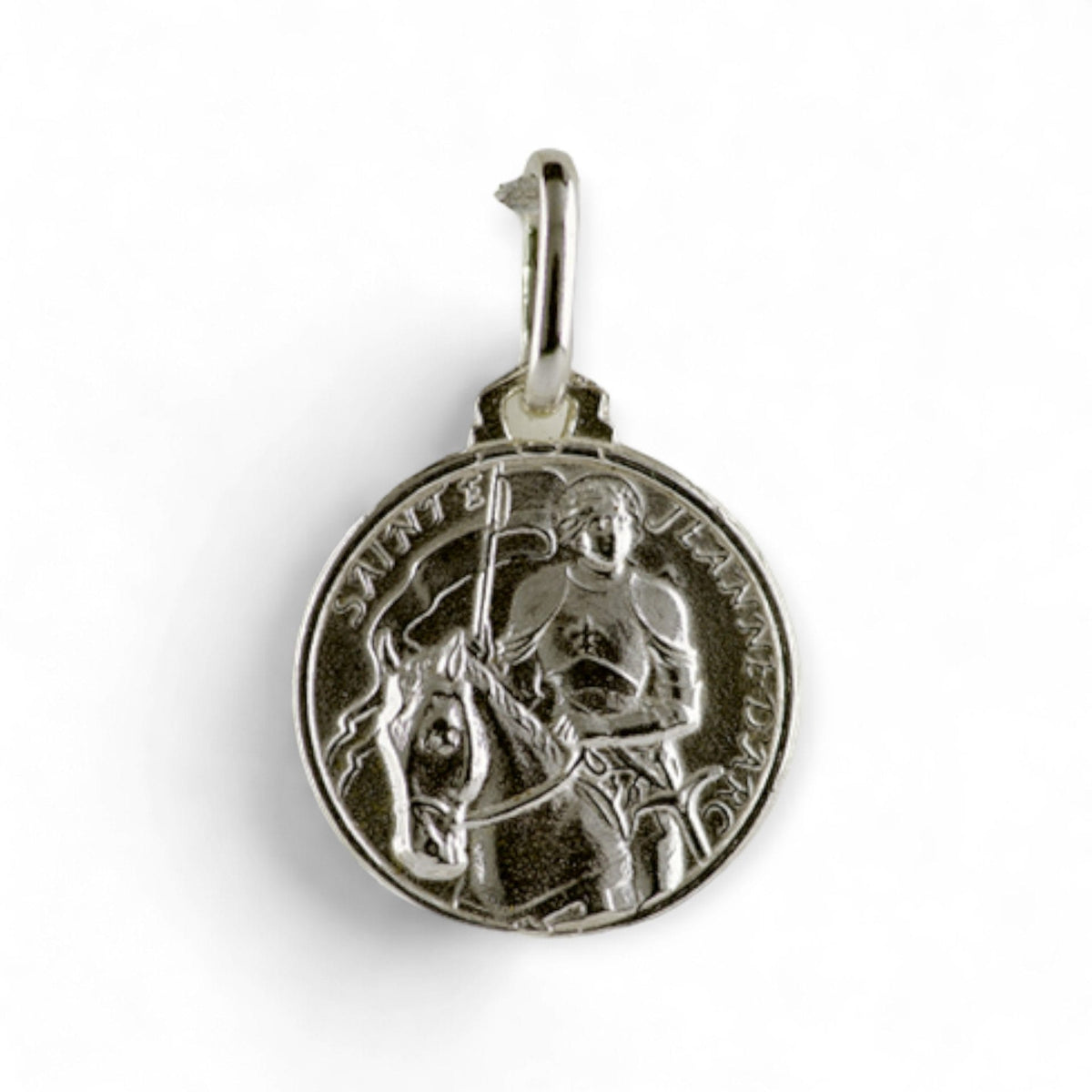 Medalla de Santa Juana de Arco en plata