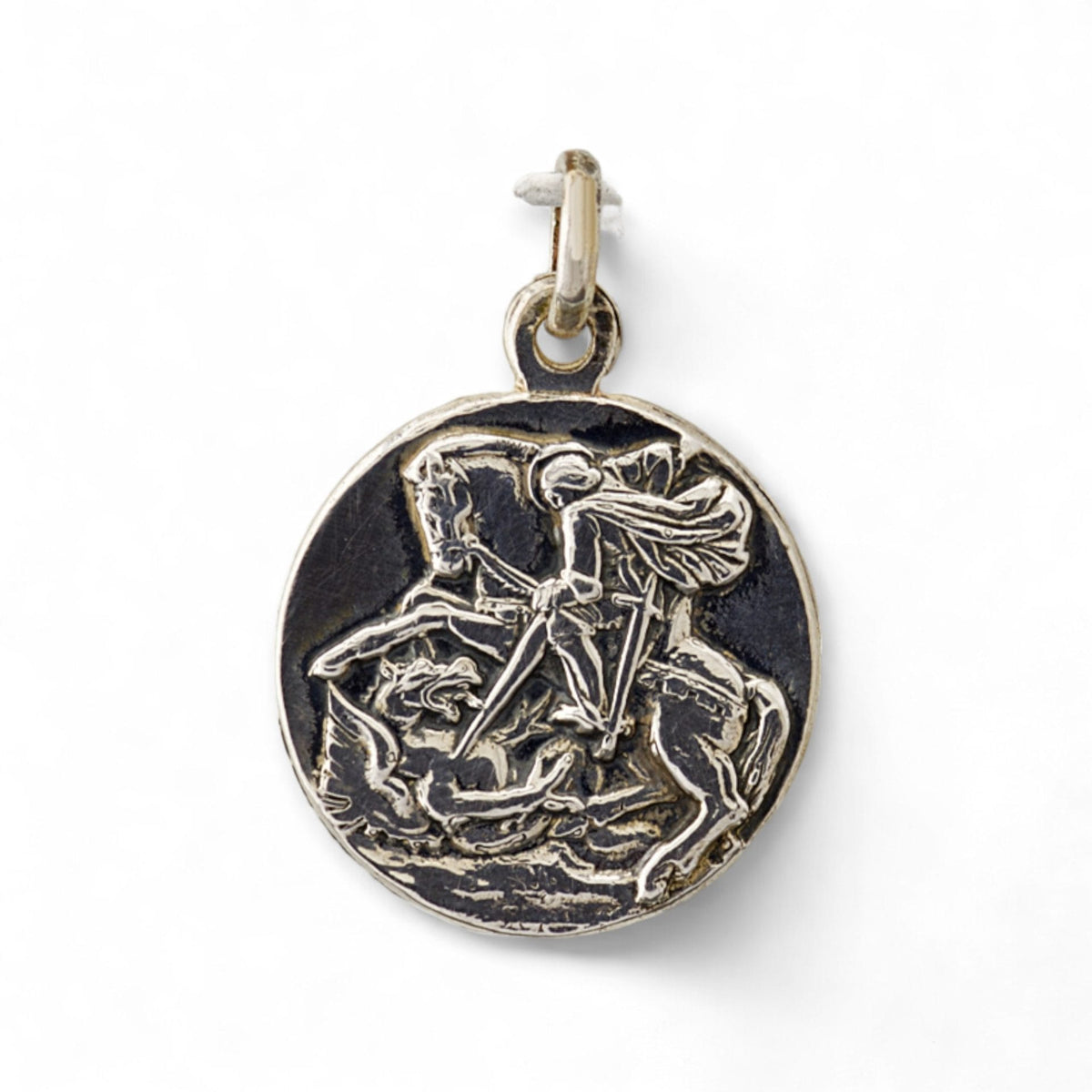 Medalla de San Jorge y el Dragón en plata