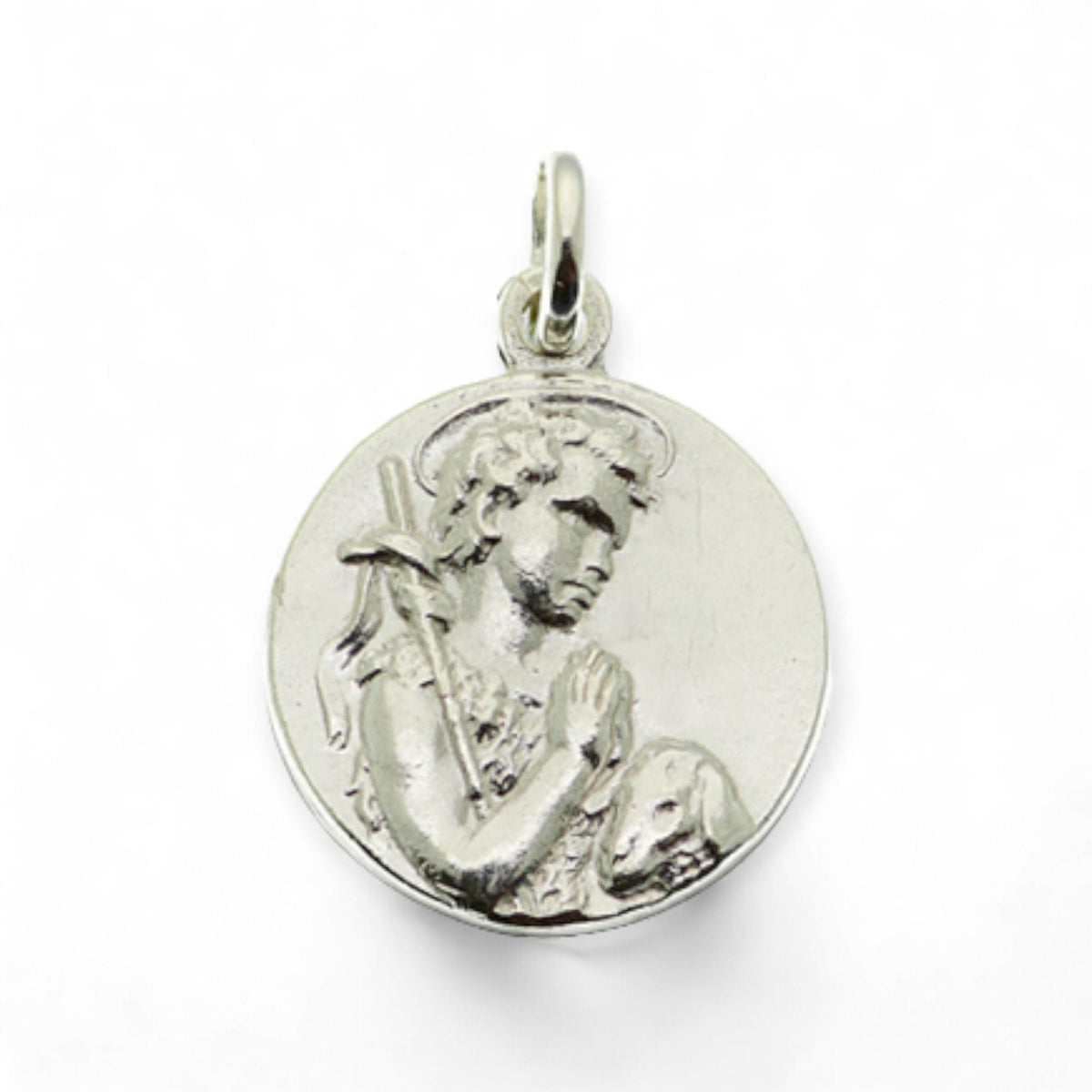 Medalla de San Juan Bautista en plata