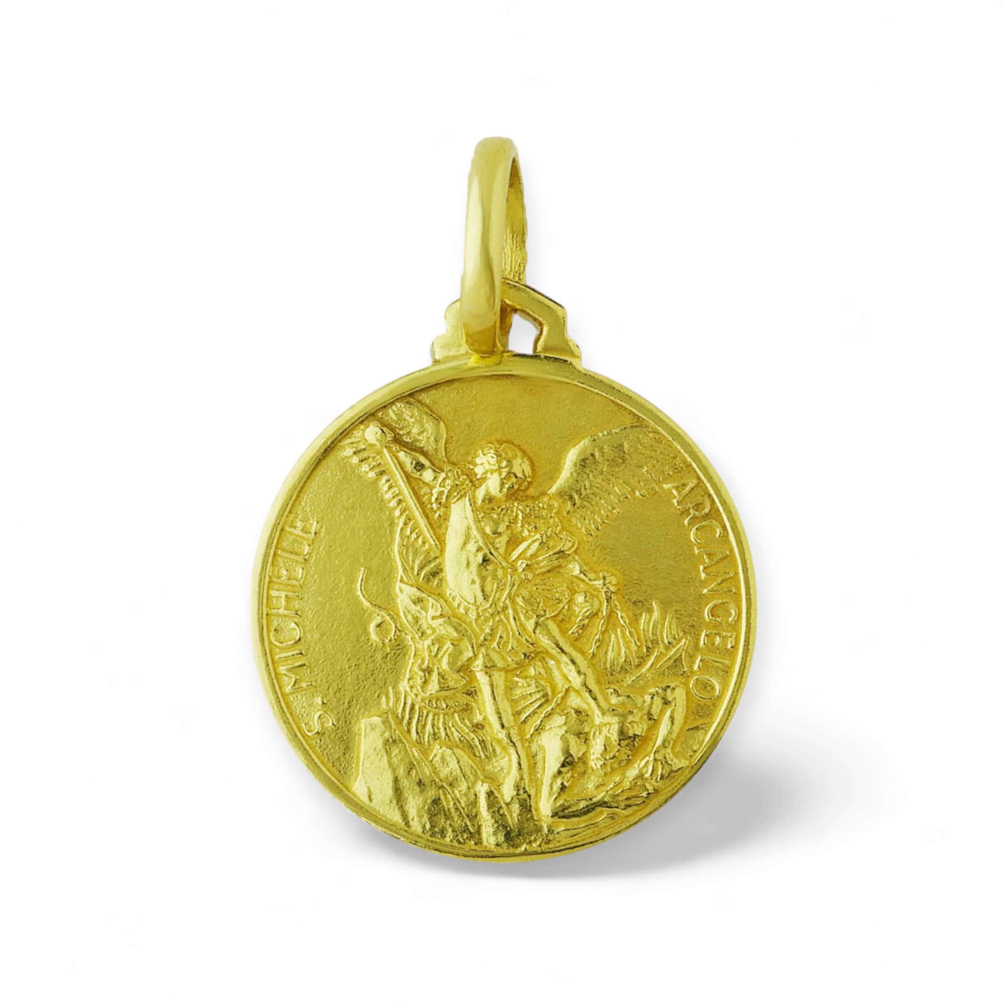 Medalla San Miguel Arcángel Oro 18k 15mm