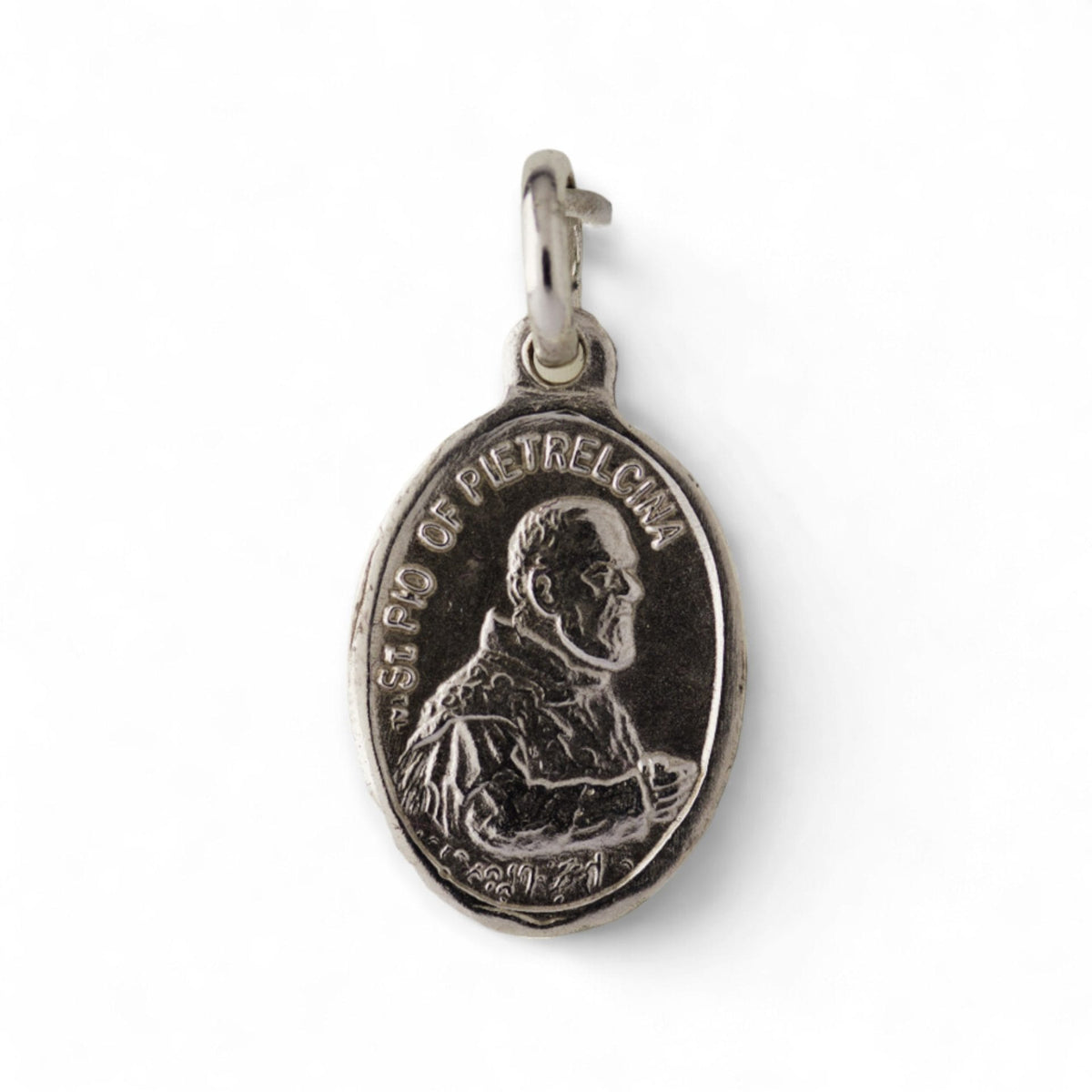 Medalla de Padre Pío en plata