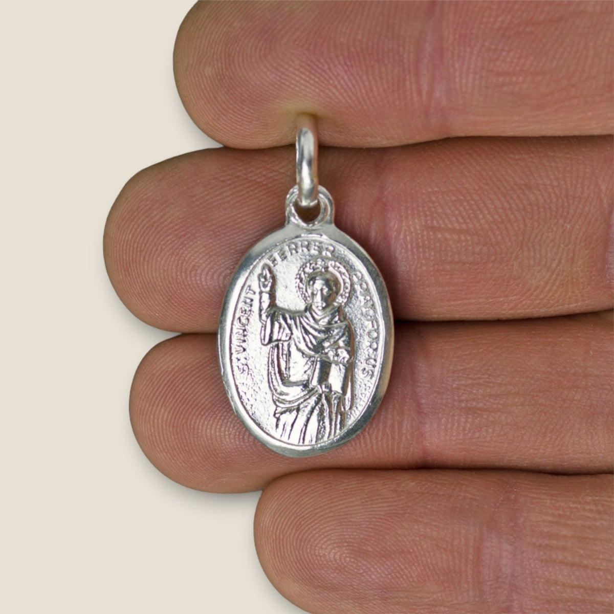 medalla san vicente ferrer plata