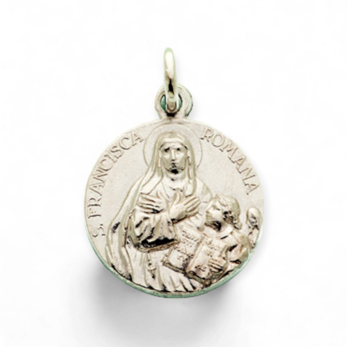 Medalla de Santa Francisca Romana en plata