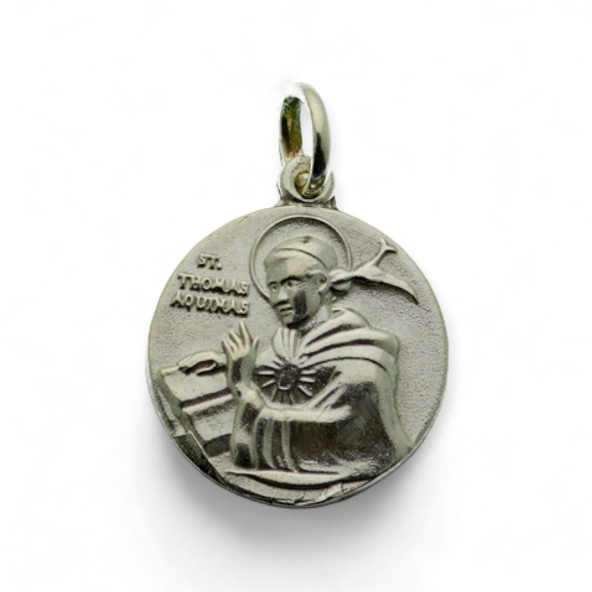 Medalla de Santo Tomás de Aquino en plata