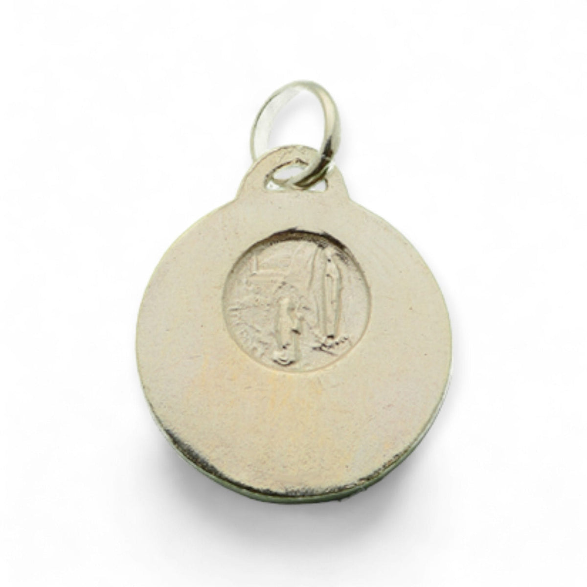 Medalla de la Virgen de Lourdes en plata - 17mm detalle