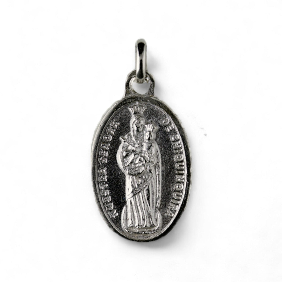 Medalla de la Virgen de Chiquinquirá en plata