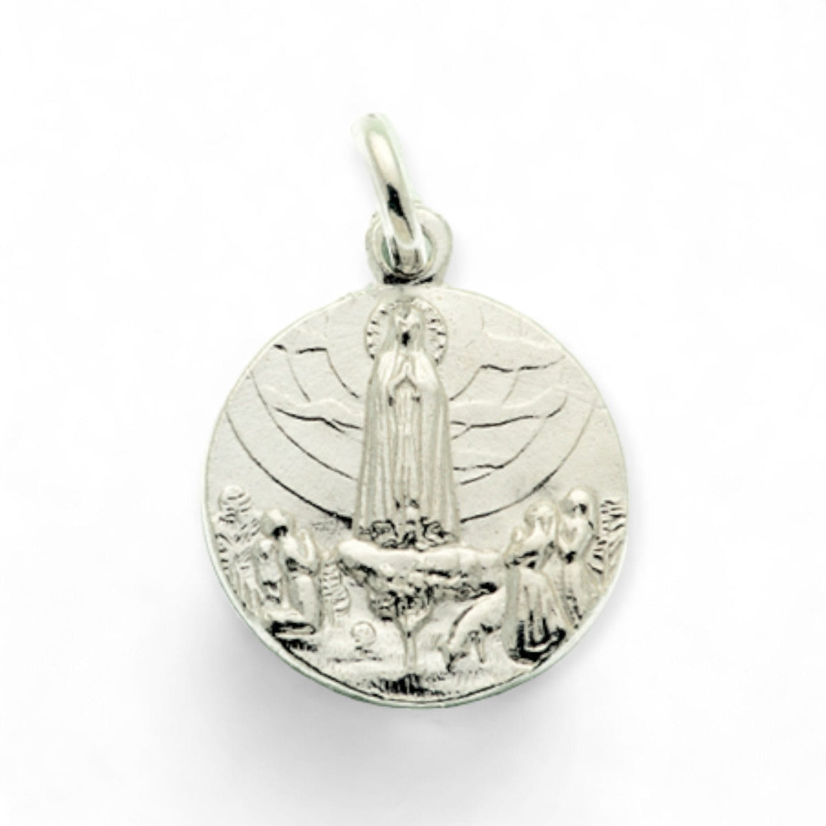 Medalla de la Virgen de Fátima en plata