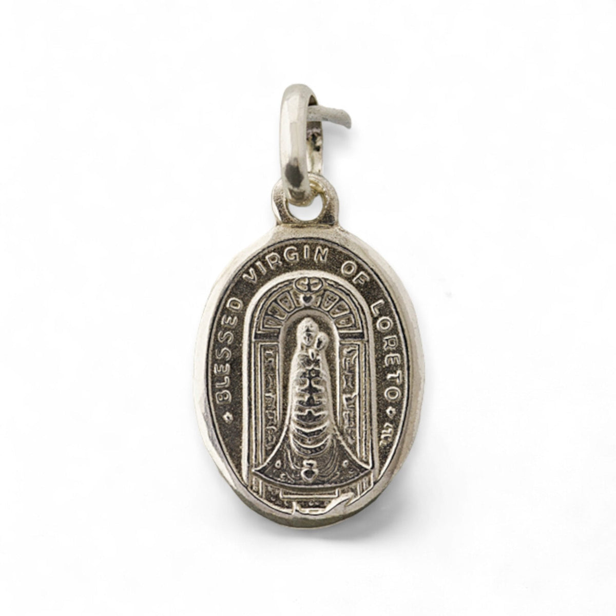 Medalla de la Virgen de Loreto en plata