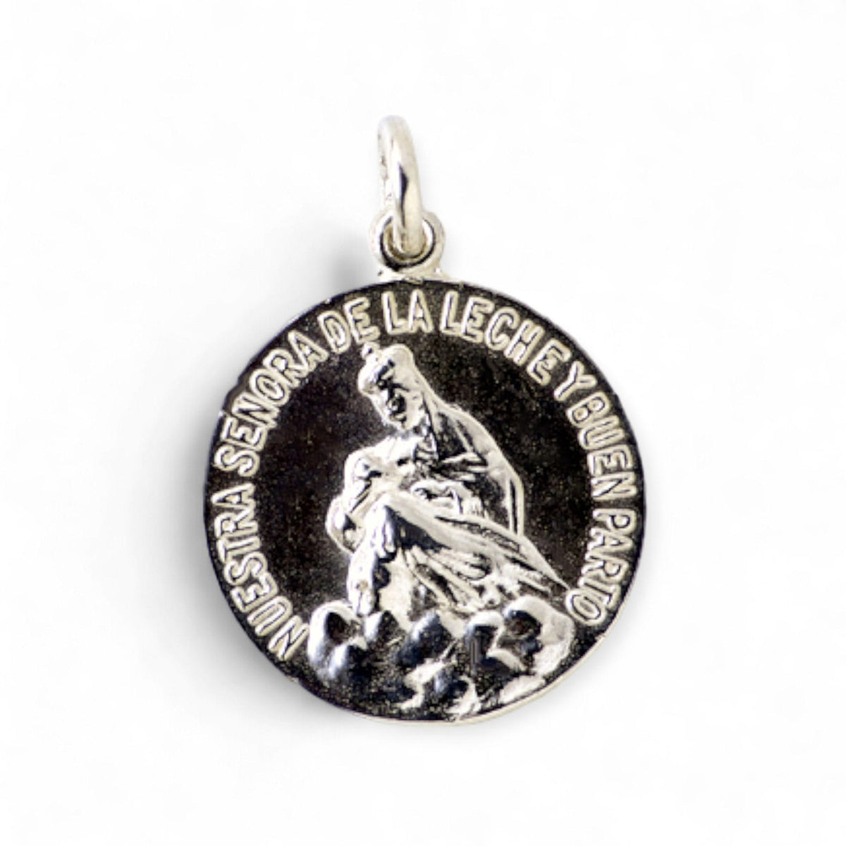 Medalla de la Virgen de la Leche en plata