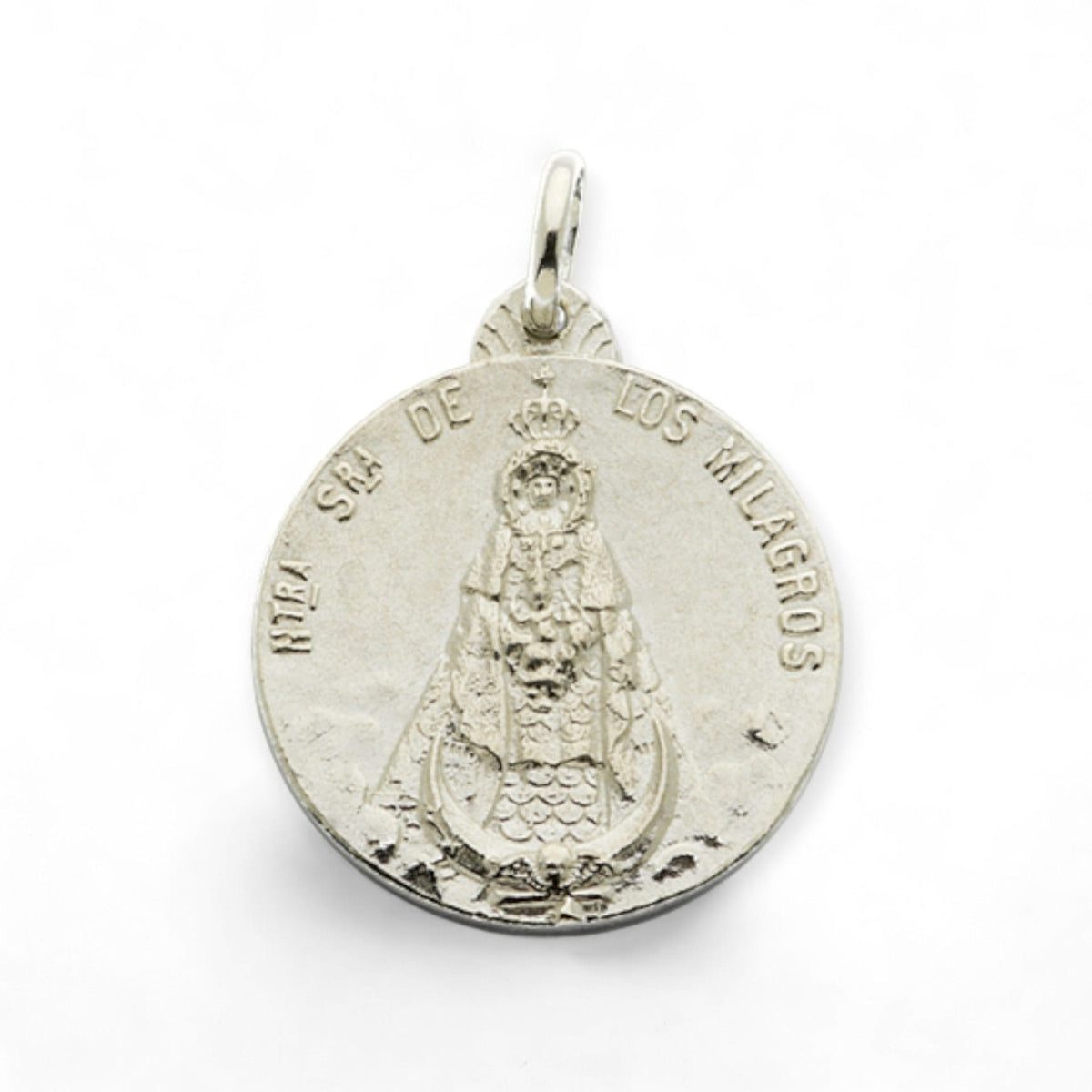 Medalla de Nuestra Señora de los Milagros en plata
