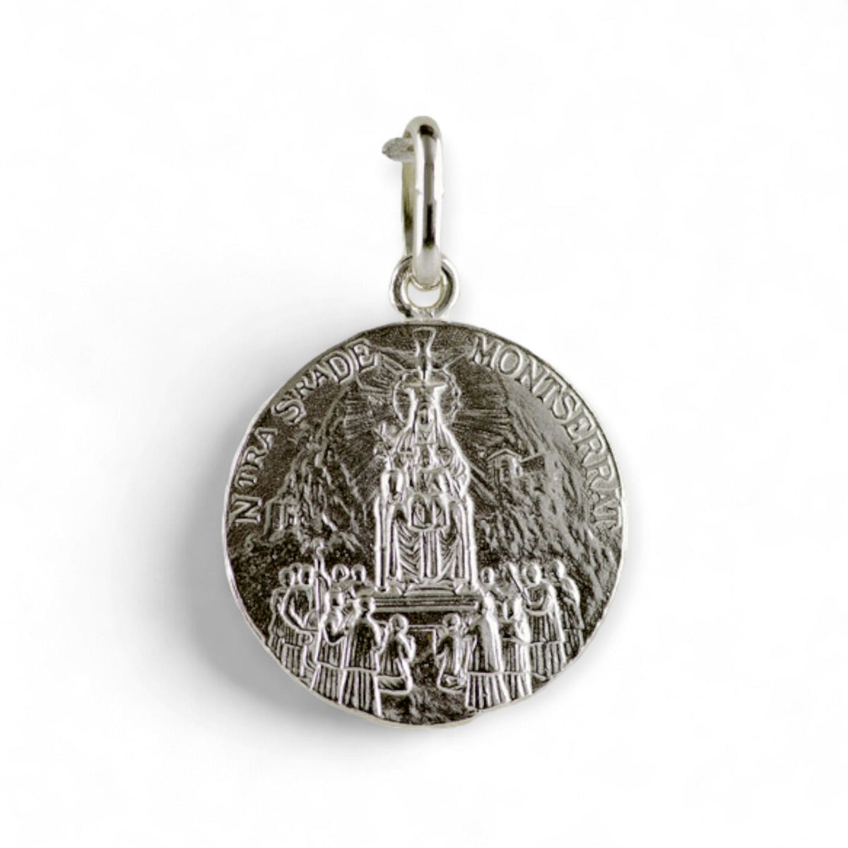 Medalla de la Virgen de Montserrat en plata