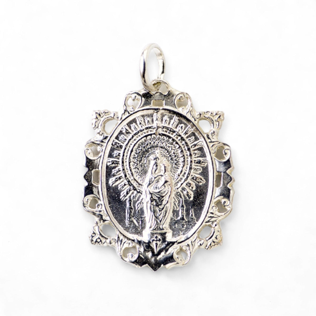 Medalla de la Virgen del Pilar en plata