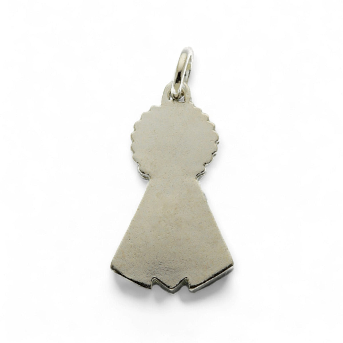 Medalla de la Virgen del Valle en plata - detalle