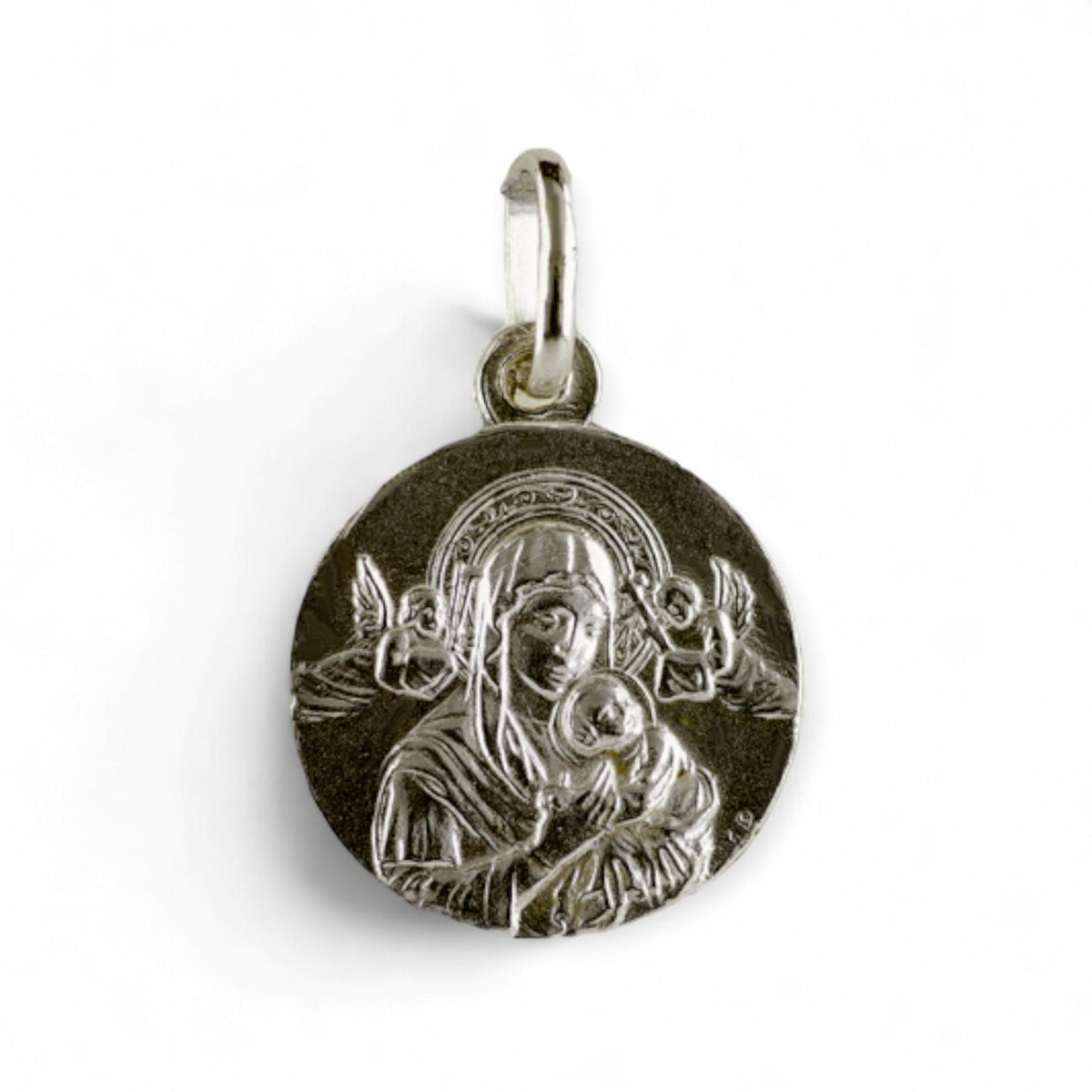 Medalla de la Virgen del Perpetuo Socorro en plata