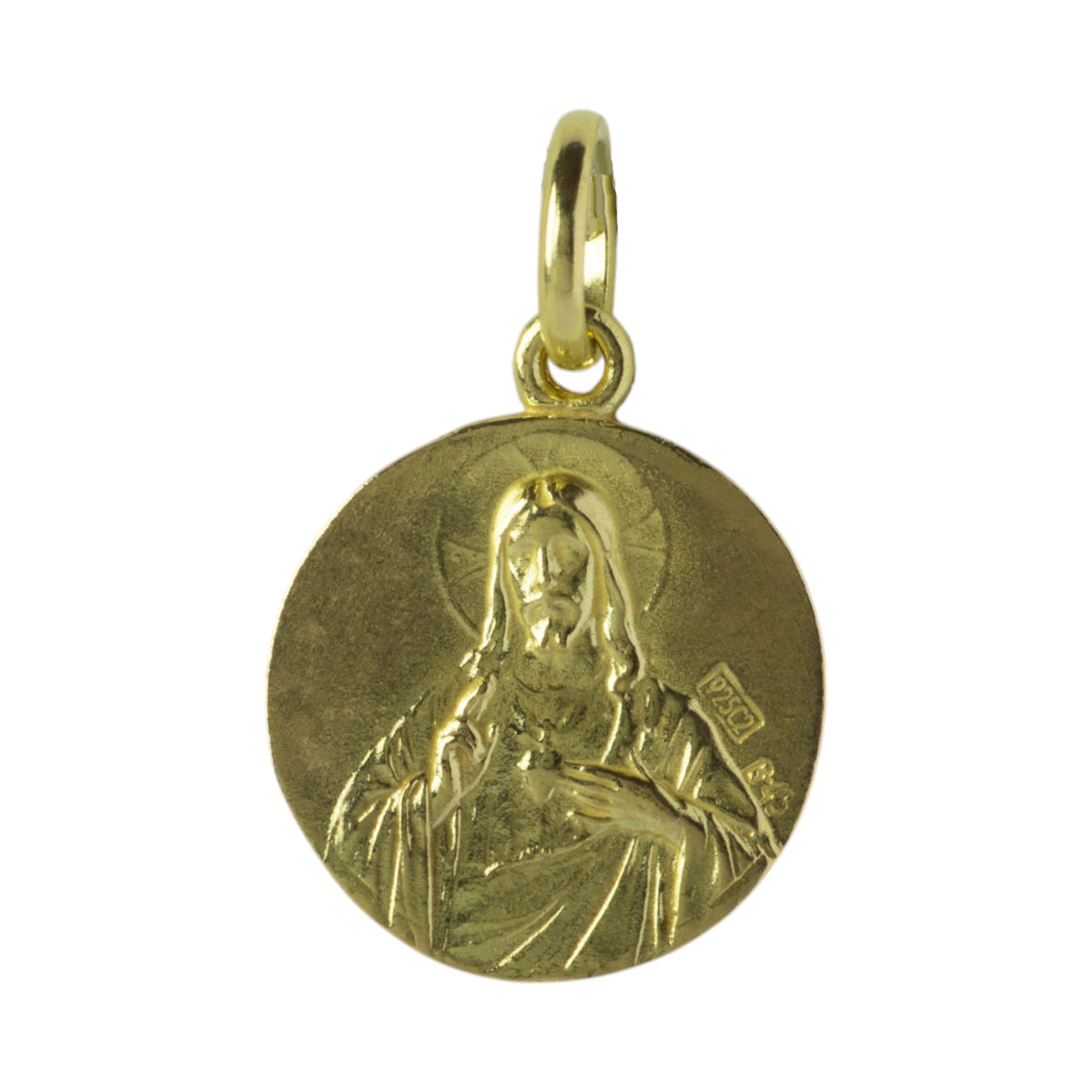 Medalla Escapulario en oro 18k - v2 detalle