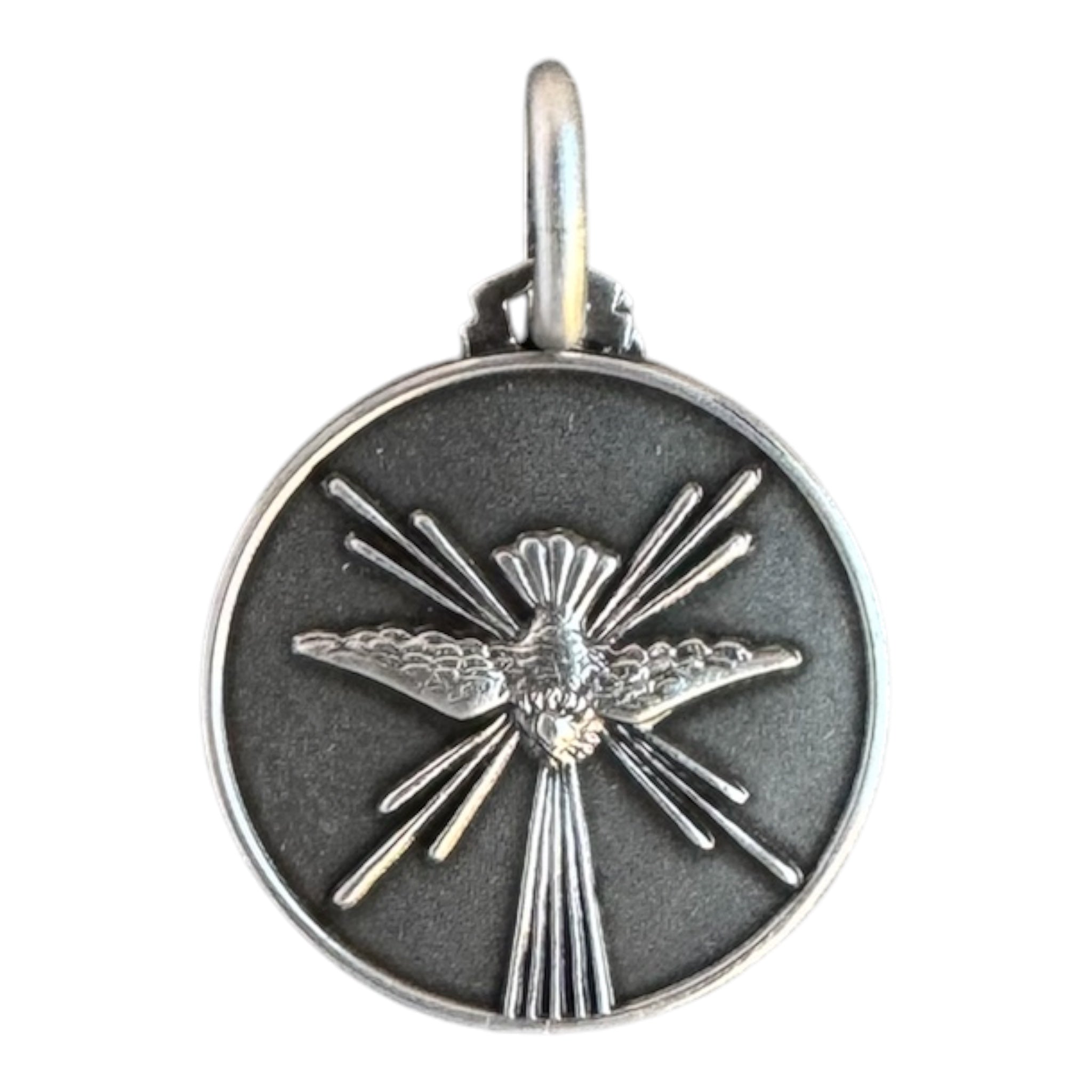 medalla del espiritu santo en plata