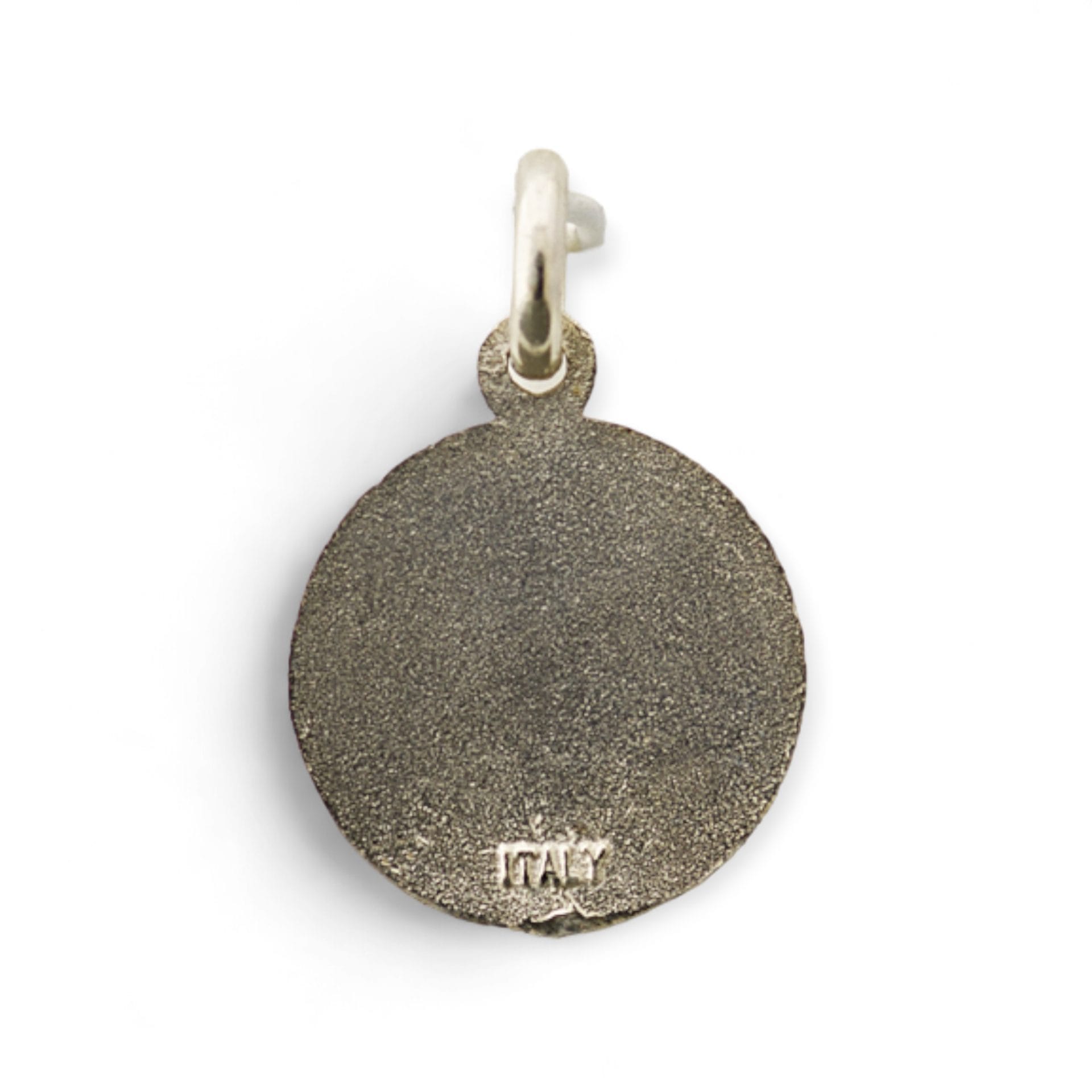 medalla espiritu santo plata con borde decorado reves