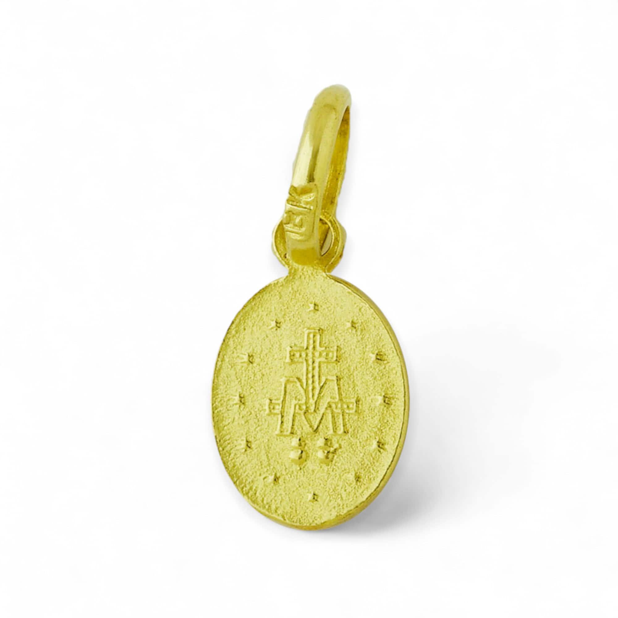 medalla milagrosa oro 18k v2 12mm reves