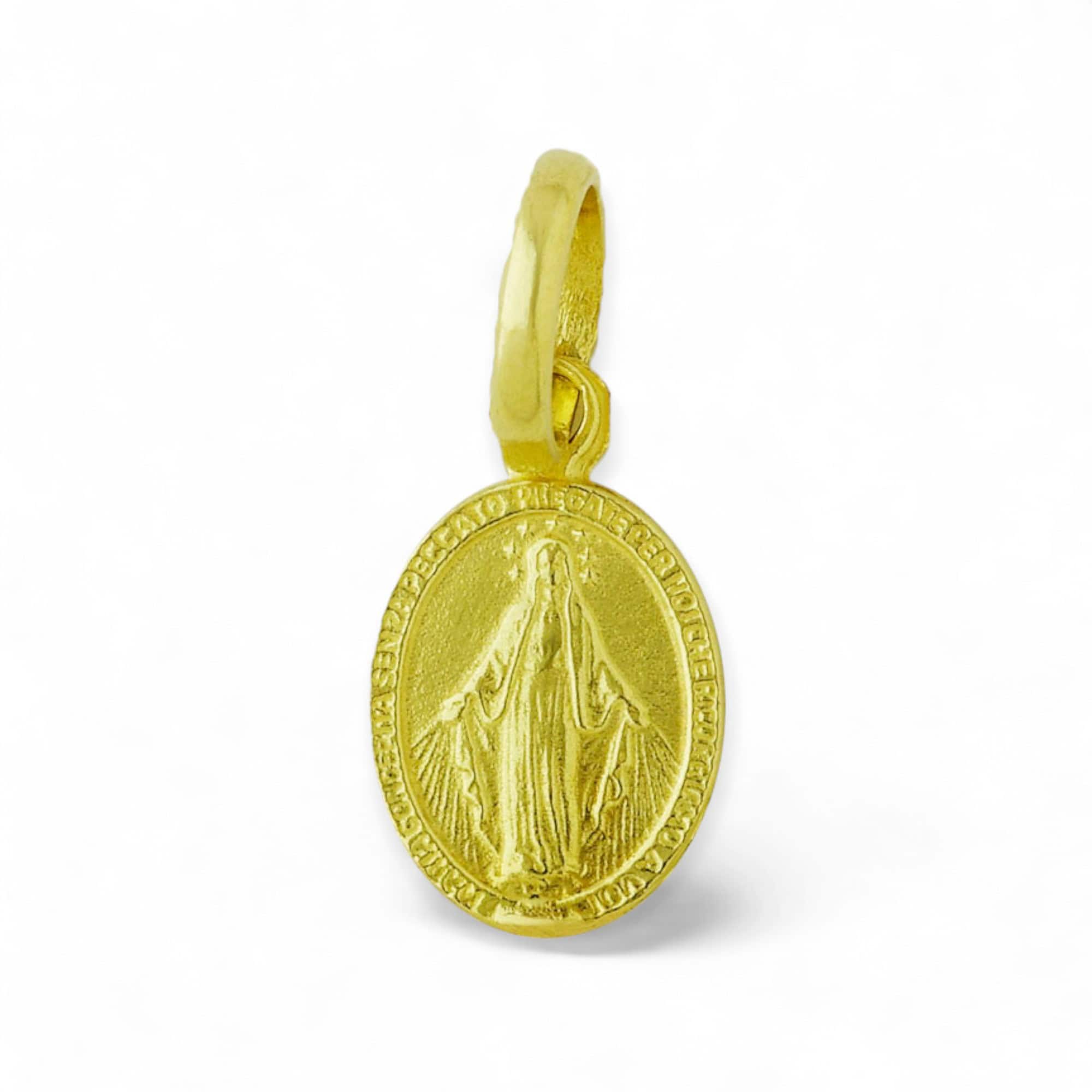 medalla milagrosa oro 18k v2 12mm