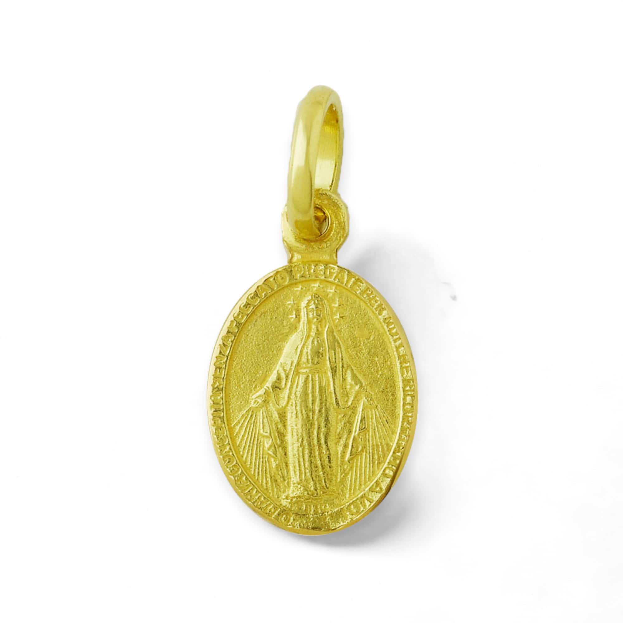 medalla milagrosa oro 18k v2 16mm