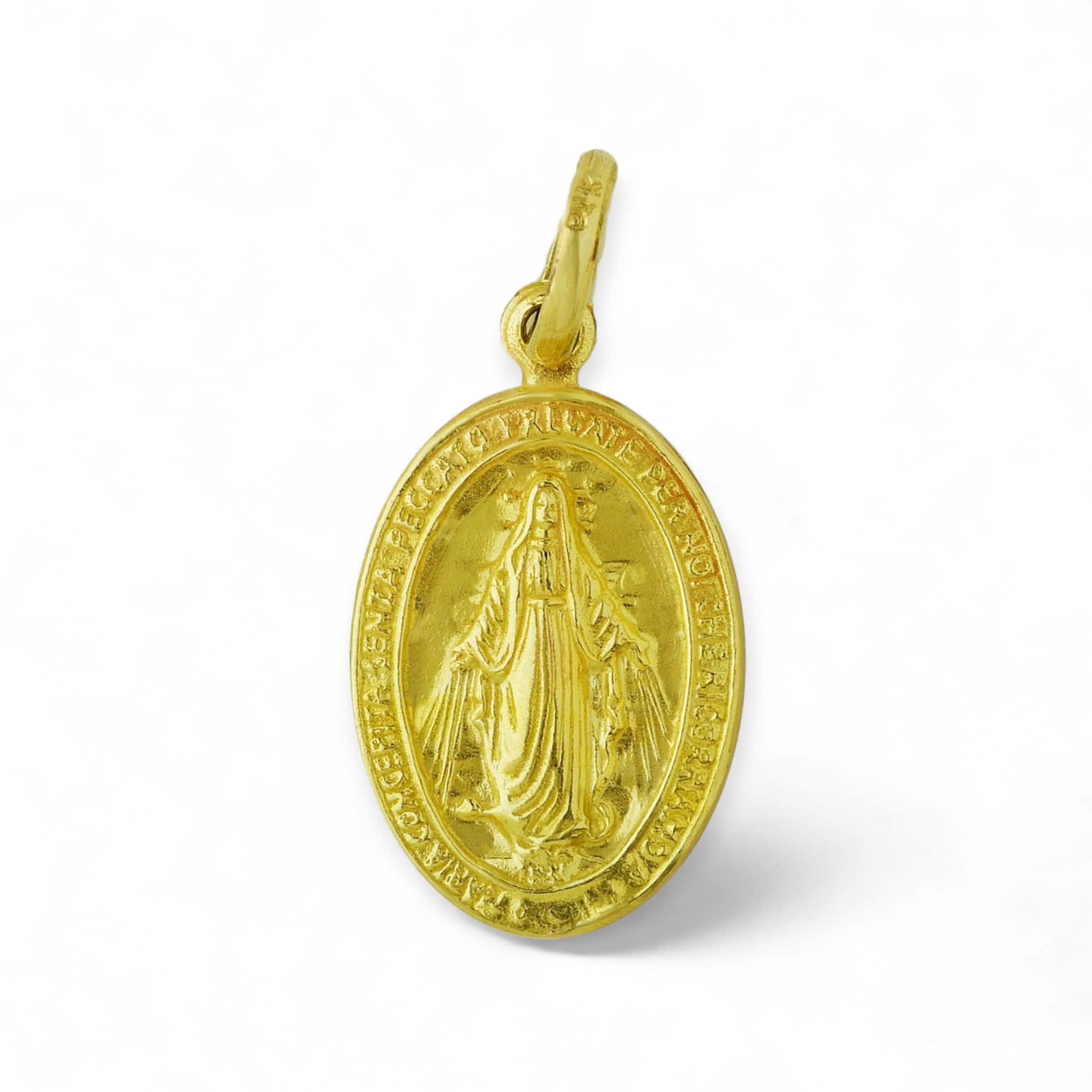 medalla milagrosa oro 18k v2 20mm