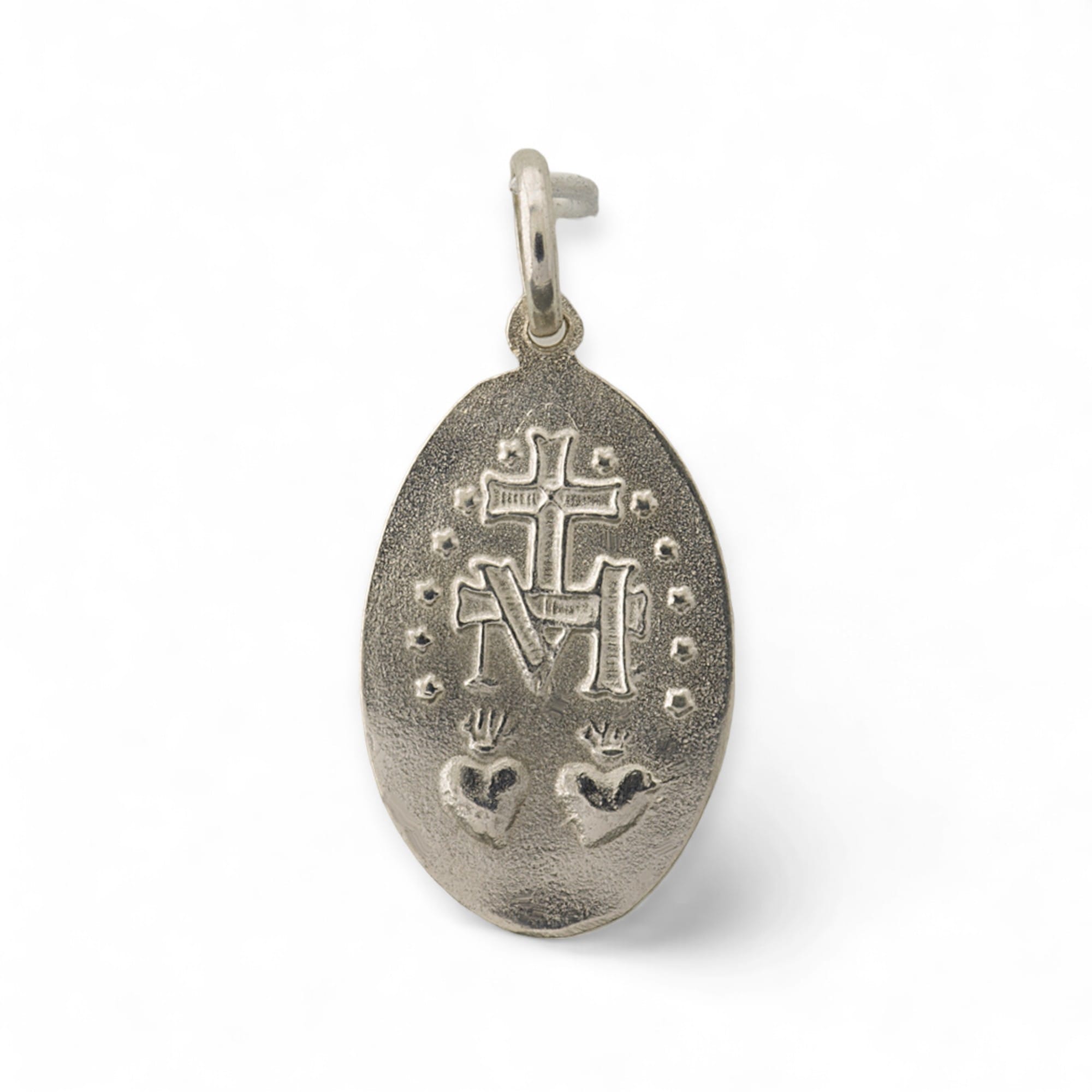 medalla milagrosa plata 26mm x 15mm reves