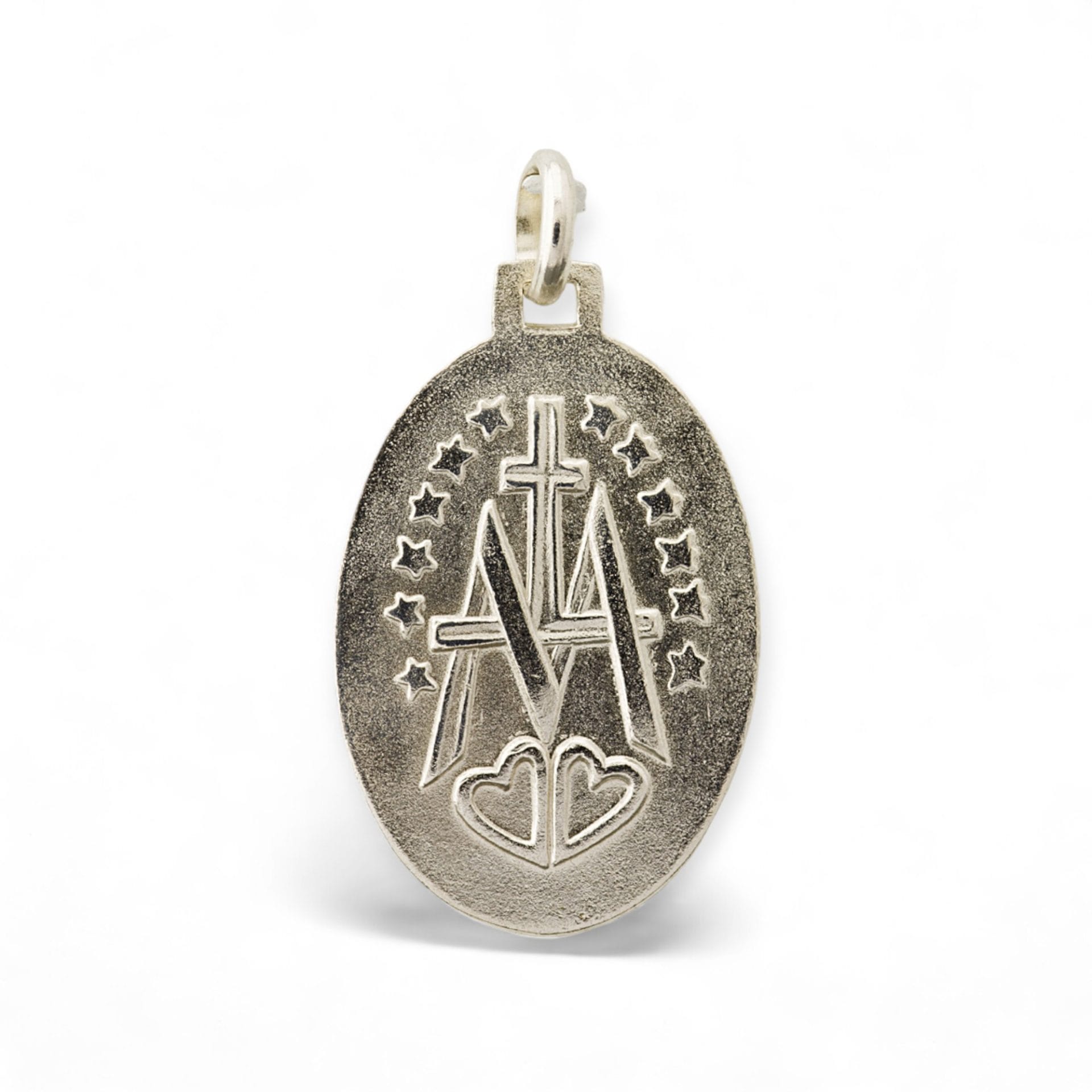 medalla milagrosa virgen de los rayos plata py 37mm reves