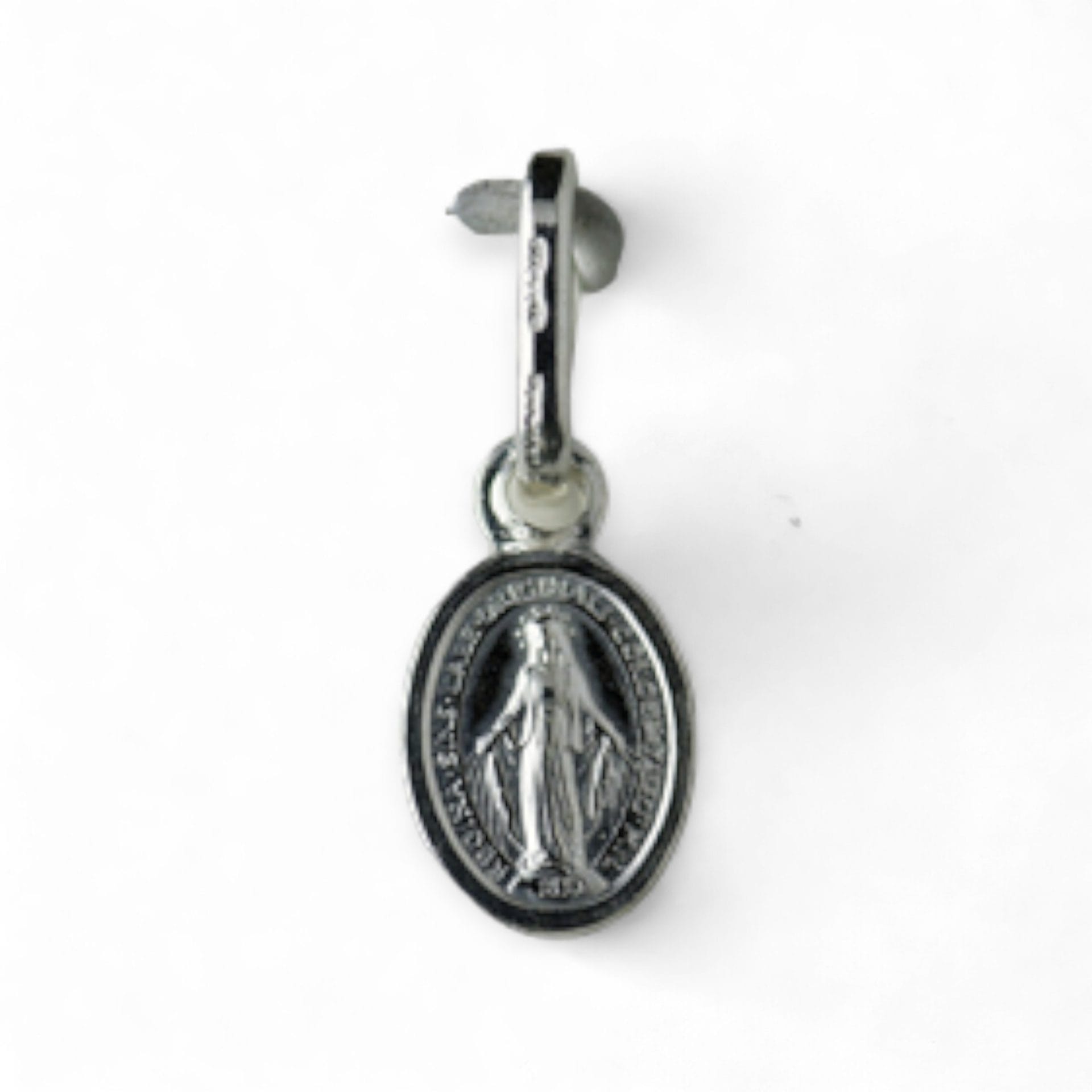 medalla milagrosa virgen de los rayos plata v2 10mm