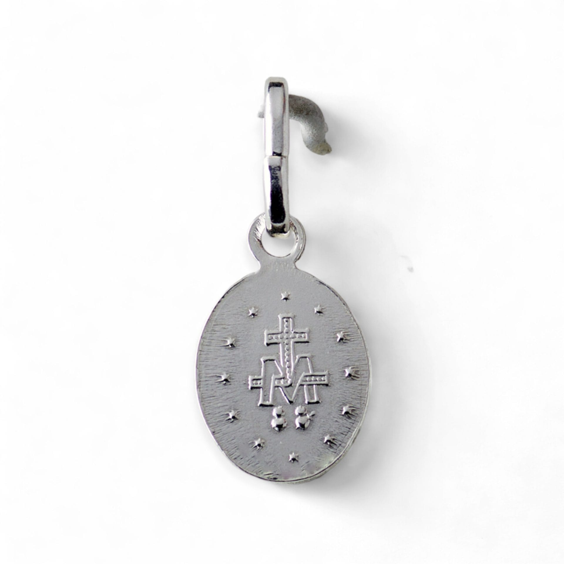 medalla milagrosa virgen de los rayos plata v2 12mm reves