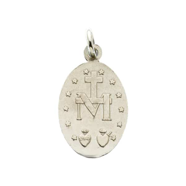 medalla milagrosa plata v3 25mm reves