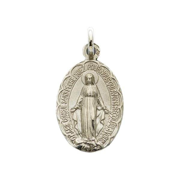 medalla milagrosa plata v3 25mm