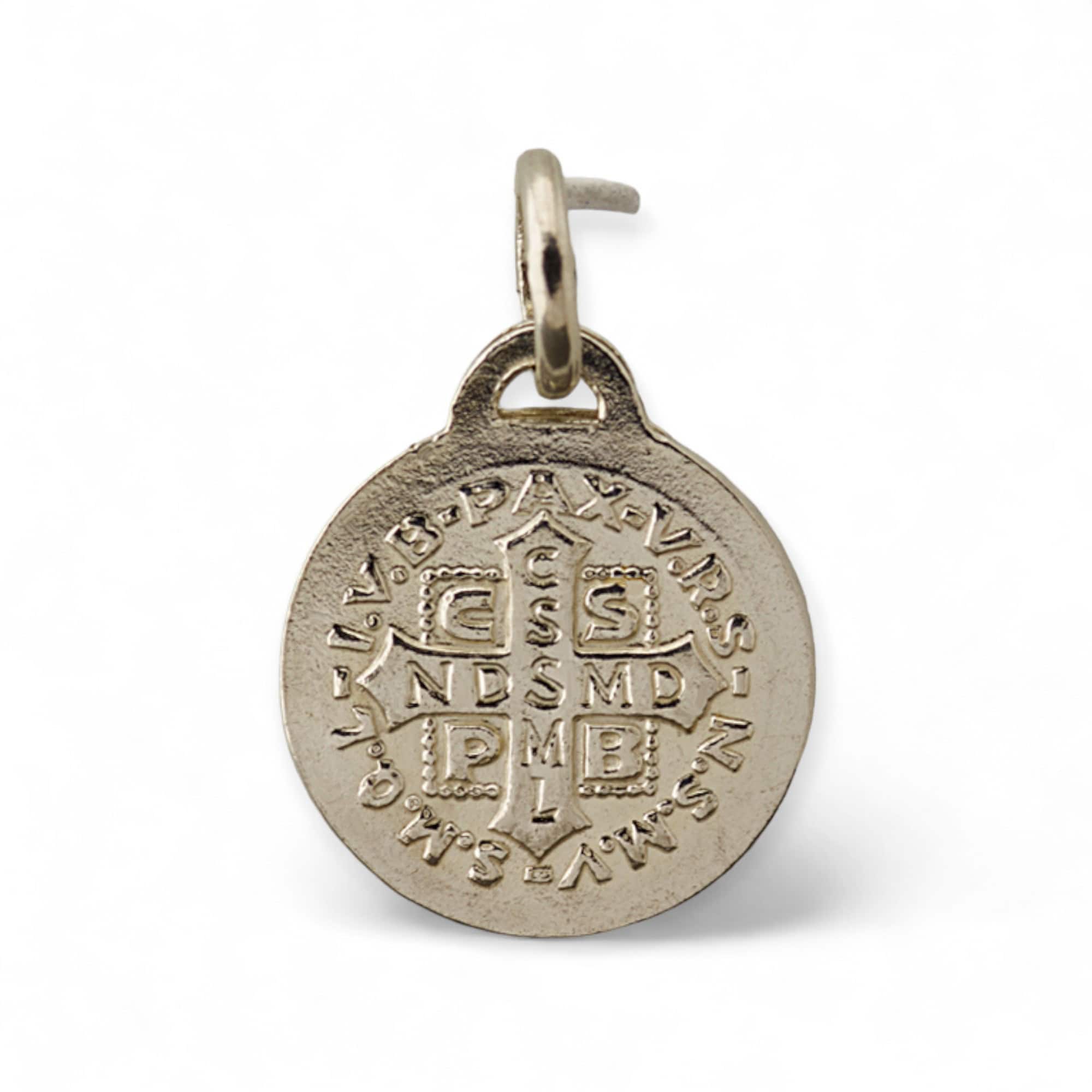 medalla san benito 17mm plata v2 reves