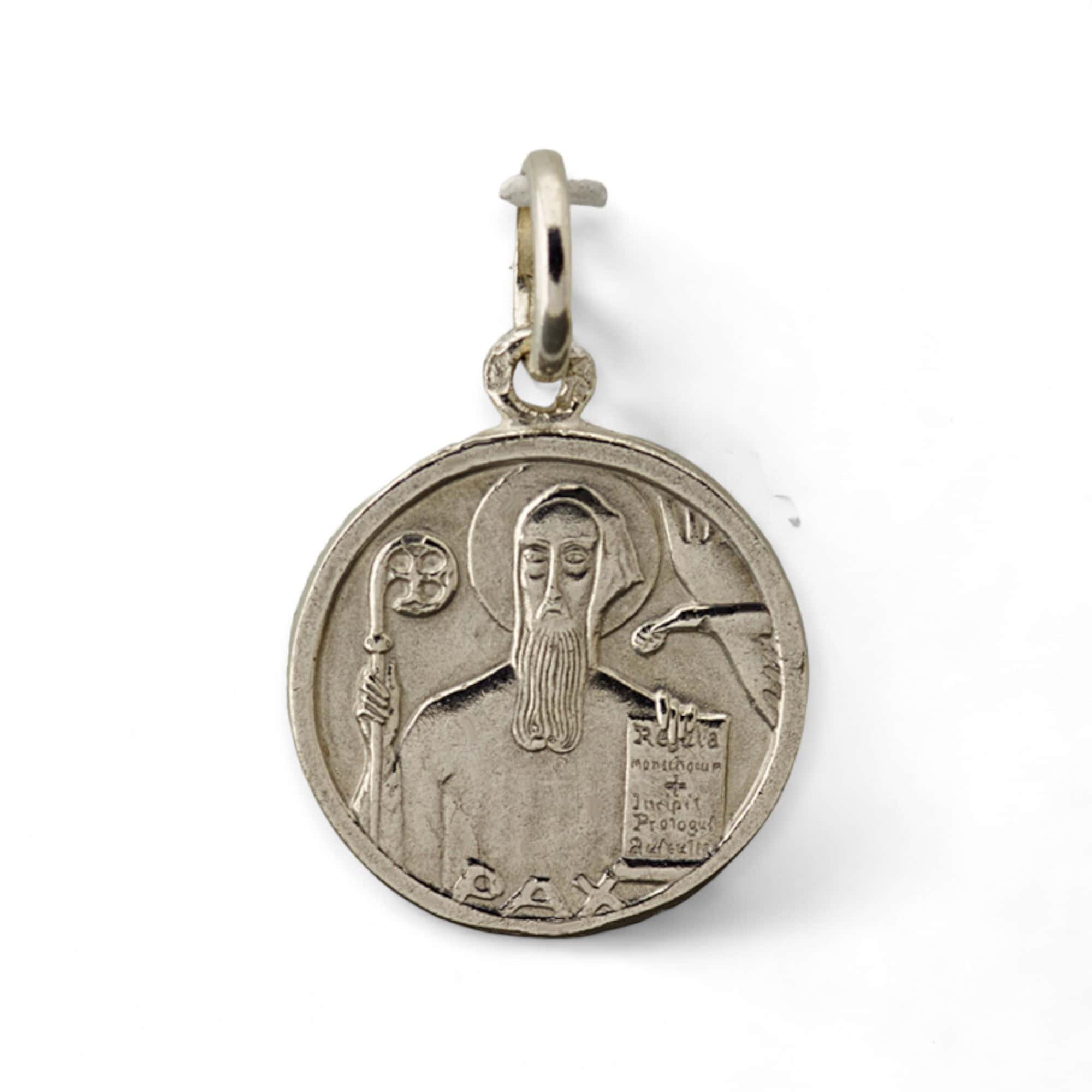 medalla san benito plata 17mm