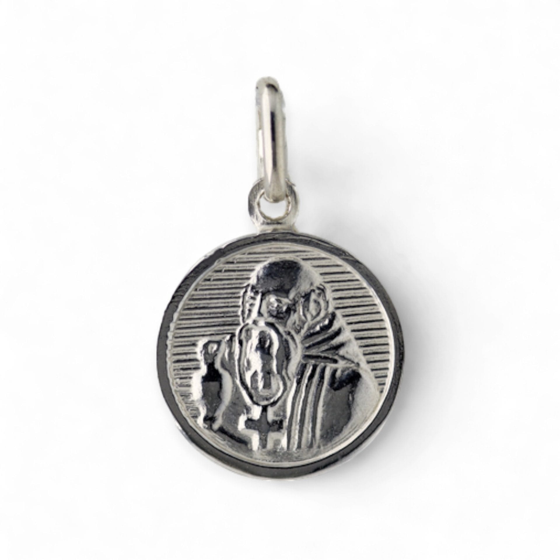 medalla san benito abad de plata 16mm