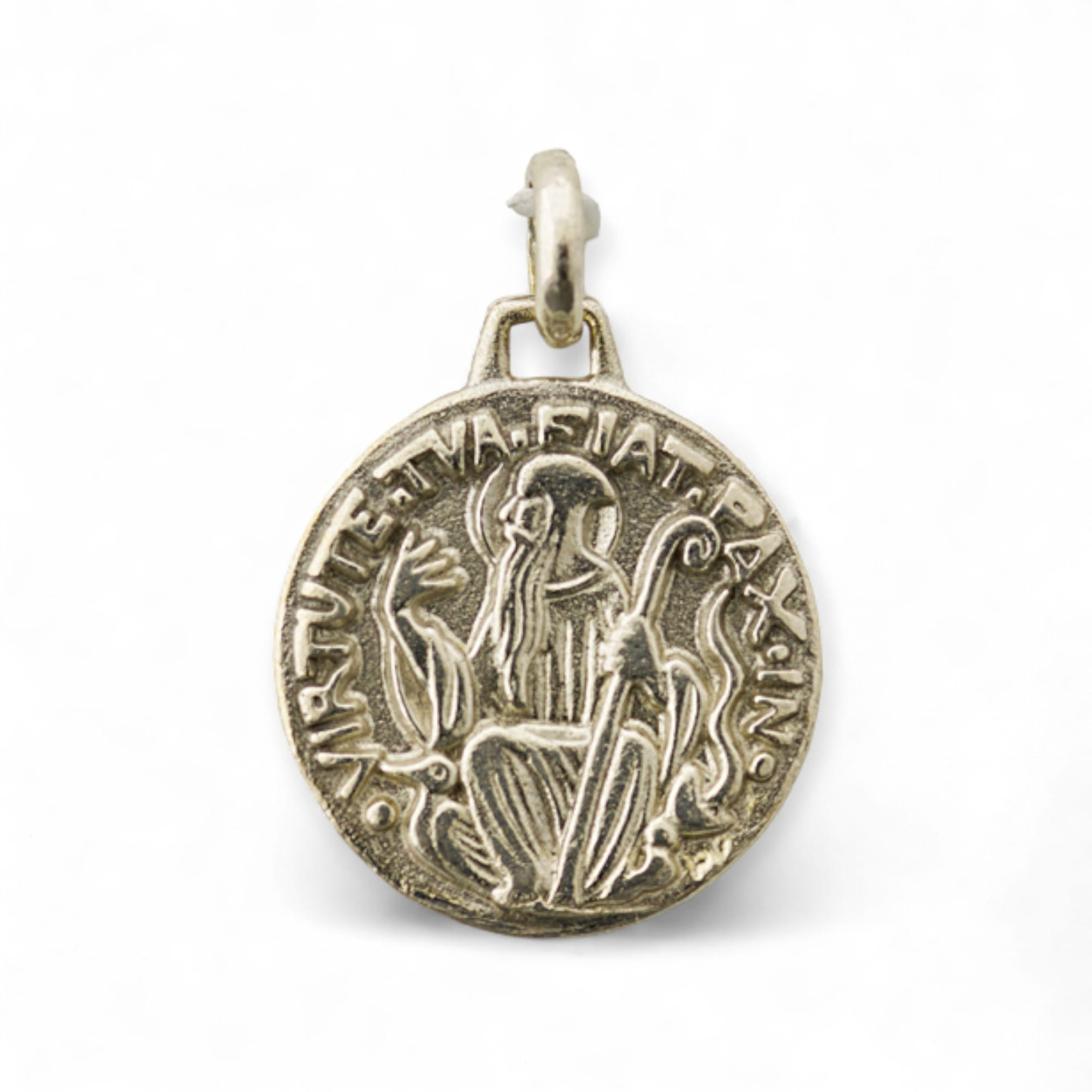 medalla san benito py plata 20mm