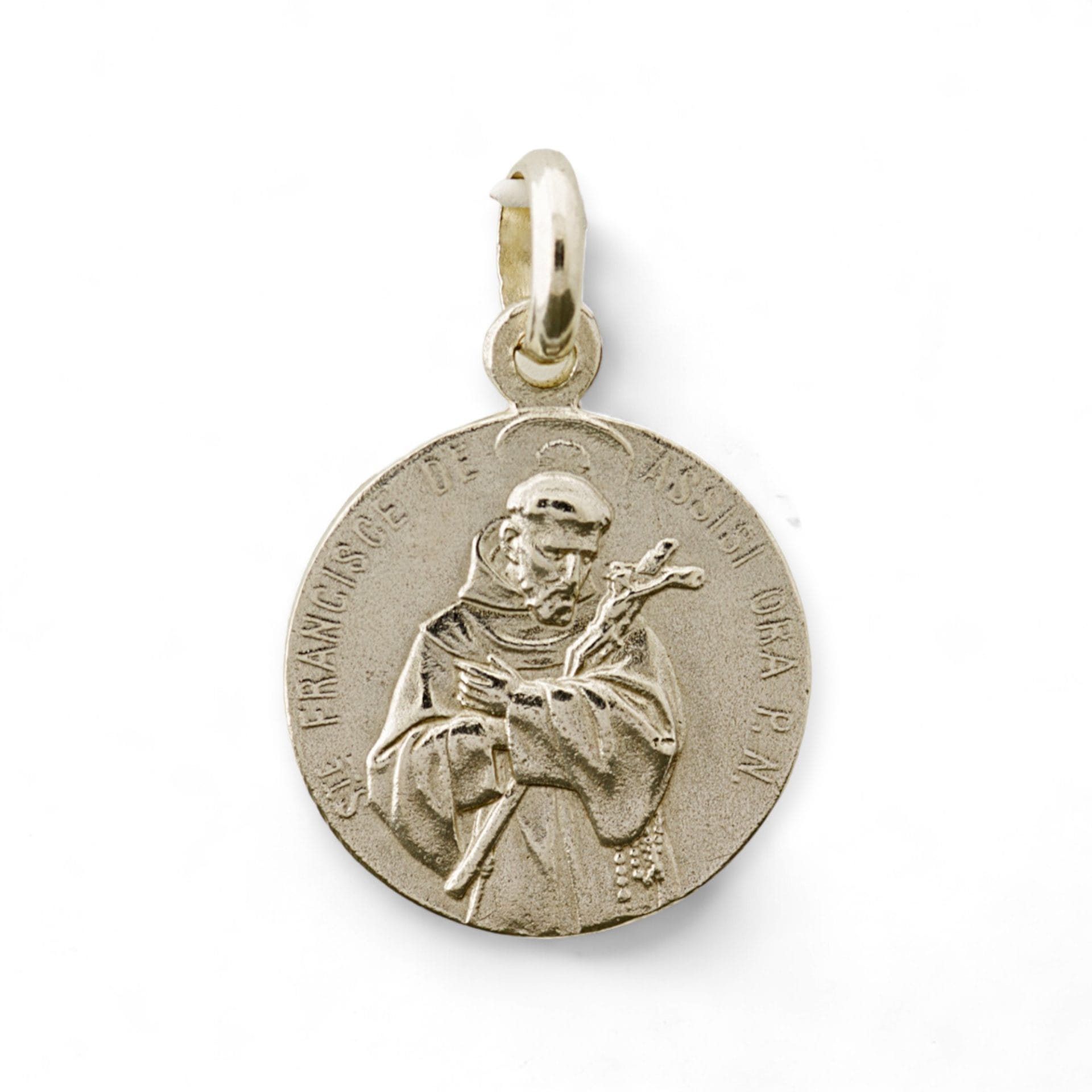 medalla san francisco y san antonio de padua plata