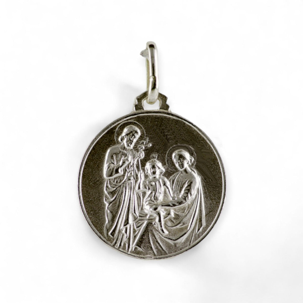 Medalla de la Sagrada Familia en plata