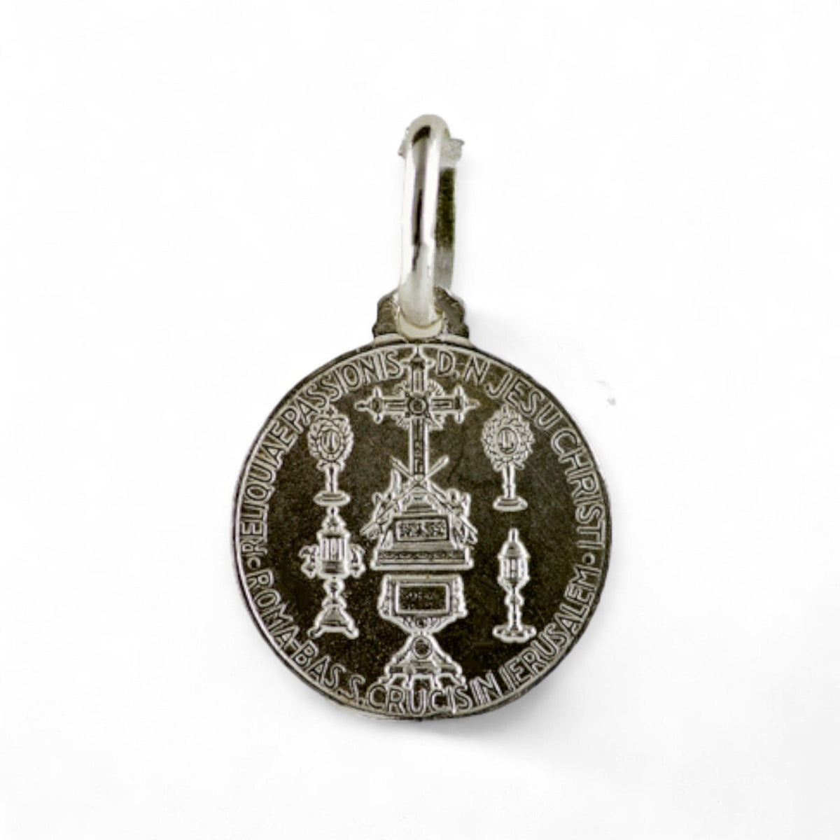 Medalla de Santa Helena en plata - detalle