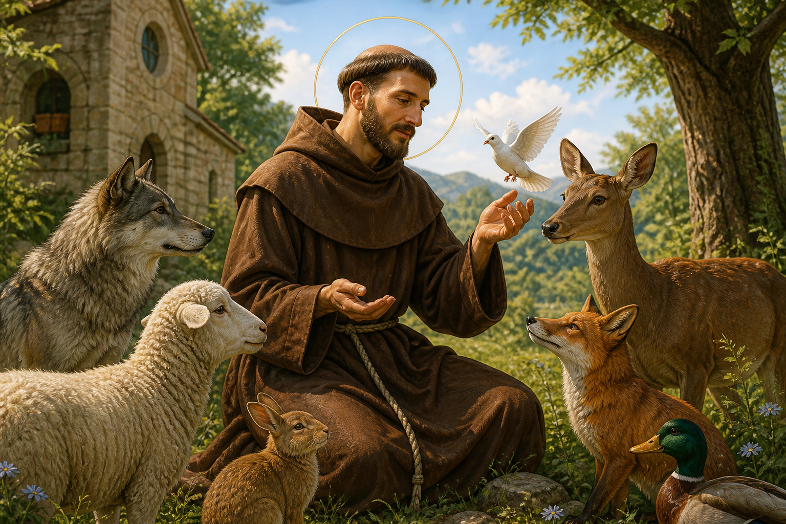 Medallas religiosas para mascotas: San Francisco de Asís y la bendición de los animales