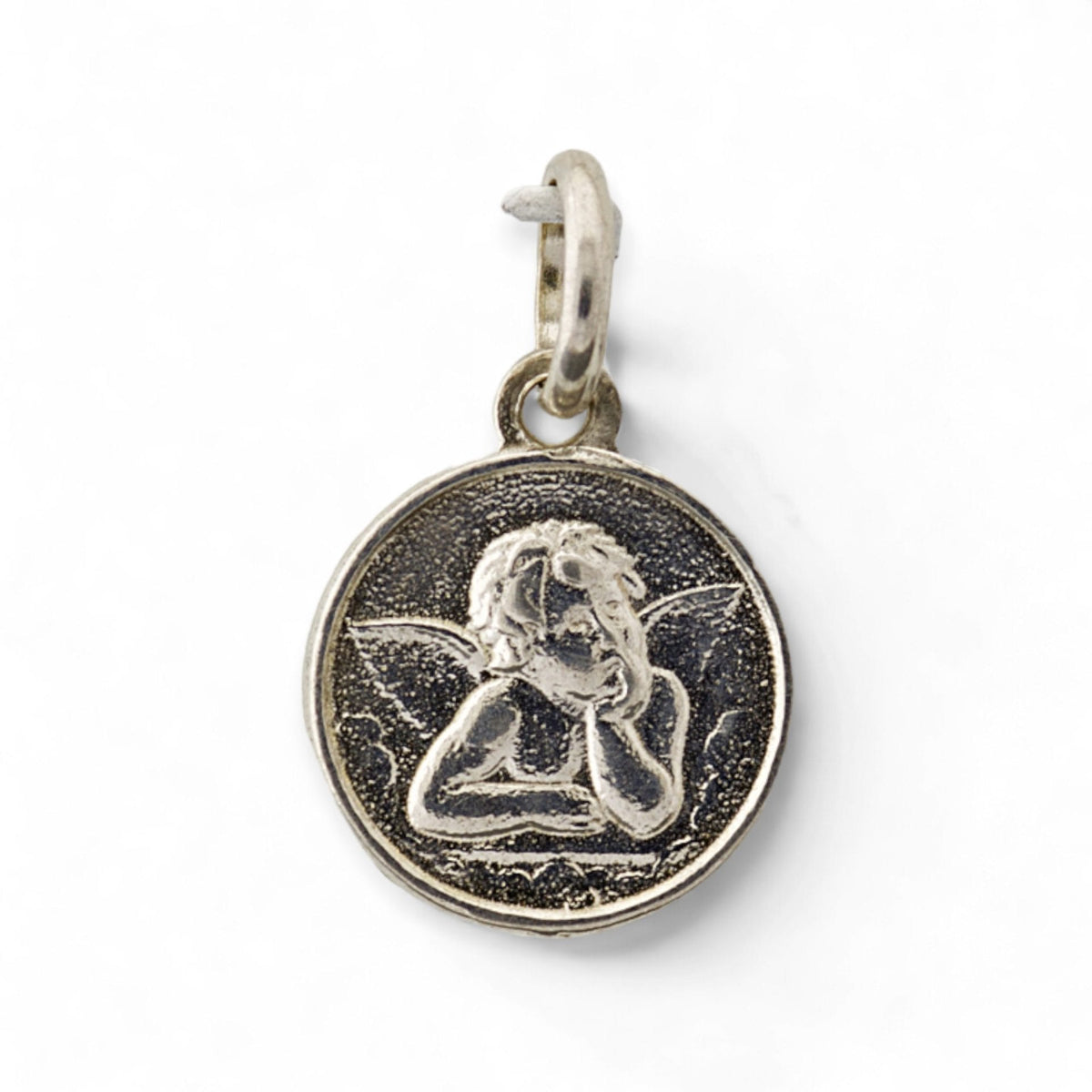 Medalla del Ángel de Rafael en plata - 14mm